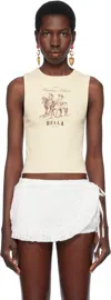 Frankies Bikinis Beige Bella Hadid Edition Reno Tank Top In Sand