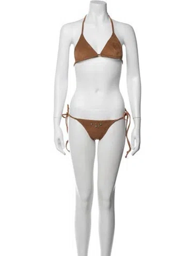 Pre-owned Frankies Bikinis Bikini W/ Tags In Blue