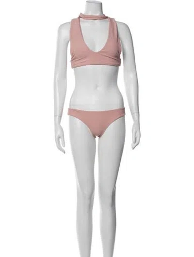 Pre-owned Frankies Bikinis Bikini W/ Tags In Pink