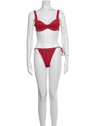 Pre-owned Frankies Bikinis Bikini W/ Tags In White