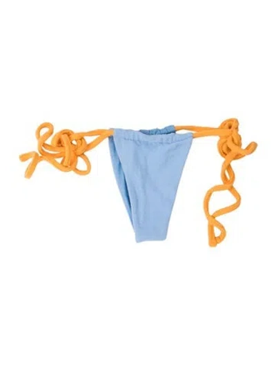 Pre-owned Frankies Bikinis Bottoms In Blue/yellow