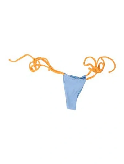 Pre-owned Frankies Bikinis Bottoms In Blue/yellow