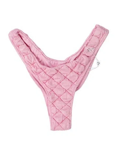Pre-owned Frankies Bikinis Bottoms In Pink