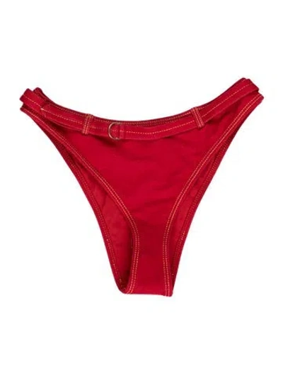 Pre-owned Frankies Bikinis Bottoms W/ Tags In Red