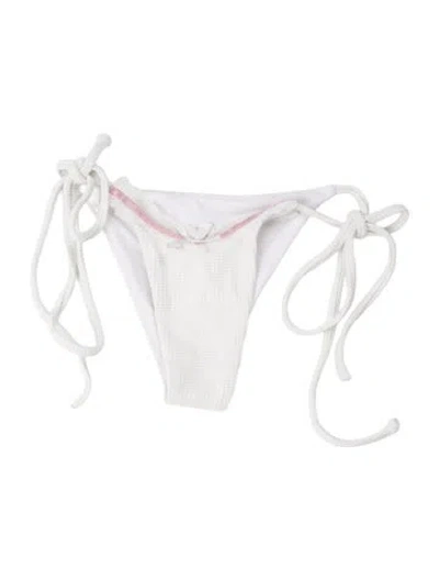 Pre-owned Frankies Bikinis Bottoms In White