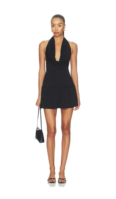 Frankies Bikinis Bowery Jersey Mini Dress In Black