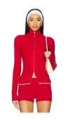 Frankies Bikinis Carter Cable Knit Sweater In Heartstrings