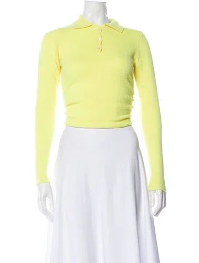 Pre-owned Frankies Bikinis Cashmere Sweater In Yellow