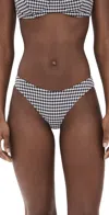 Frankies Bikinis Enzo Seersucker Gingham Bottom In Blackberry Gingham