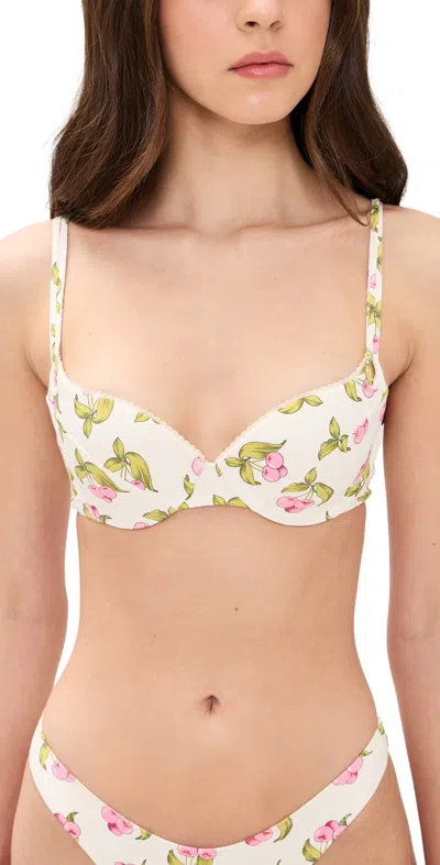 Frankies Bikinis Cherish Top Cherry Picked In White