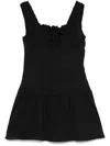 Frankies Bikinis Black Christa Ruffle Minidress In Black