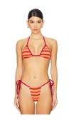 Frankies Bikinis Coastal Space Dyed Top In Harvest Moon