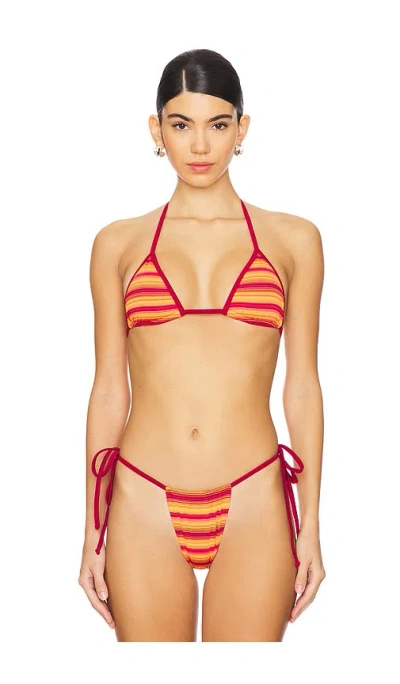 Frankies Bikinis Coastal Space Dyed Top In Harvest Moon