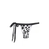 Frankies Bikinis Coco Tie-detail Pattern Bikini Bottom In Black