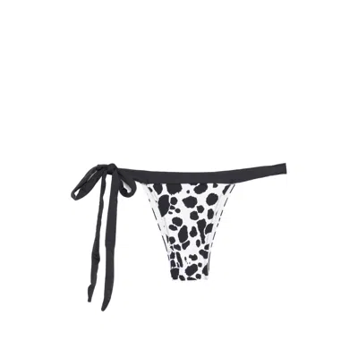 FRANKIES BIKINIS COCO TIE-DETAIL PATTERN BIKINI BOTTOM