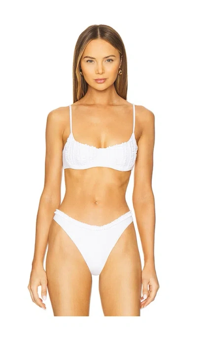 Frankies Bikinis Cola Bikini Top In Optic White