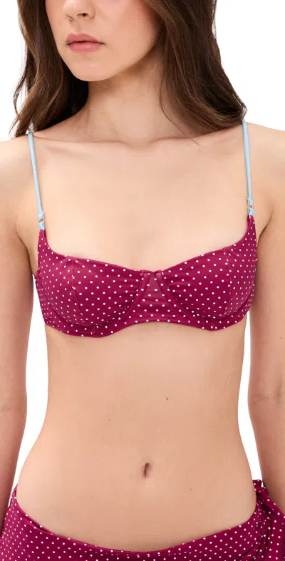 Frankies Bikinis Cola Swim Top Tuscany In Purple