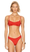 Frankies Bikinis Cola Top In True Red