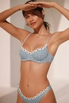 Frankies Bikinis Cola Underwire Balconette Bikini Top In Blue