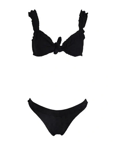 Frankies Bikinis Colby Eyelet Top In Black