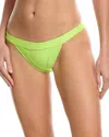 Frankies Bikinis Gavin Ribbed Bikini Bottom In Green