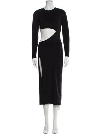 Pre-owned Frankies Bikinis Crew Neck Long Dress In Blue