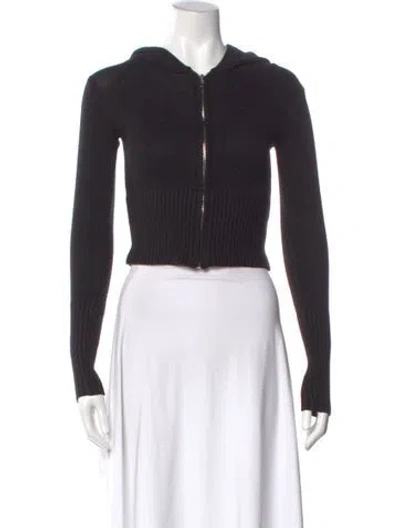 Pre-owned Frankies Bikinis Crew Neck Sweater In Black