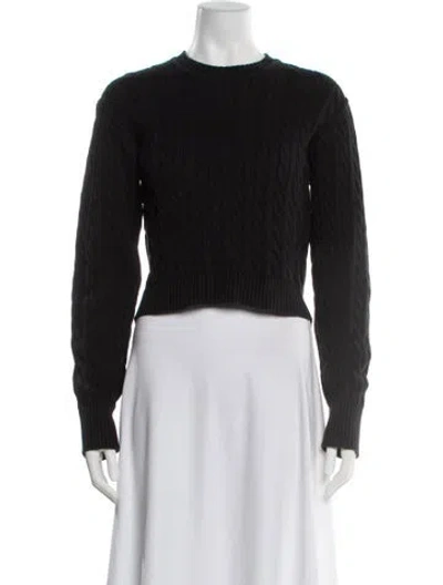 Pre-owned Frankies Bikinis Crew Neck Sweater In Black