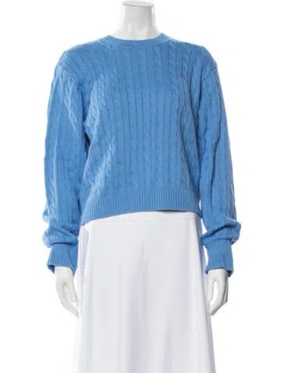 Pre-owned Frankies Bikinis Crew Neck Sweater In Blue