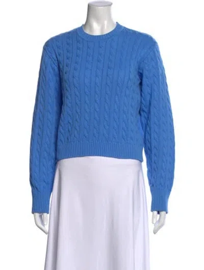 Pre-owned Frankies Bikinis Crew Neck Sweater In Blue