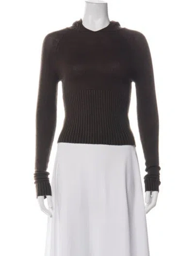 Pre-owned Frankies Bikinis Crew Neck Sweater In Brown