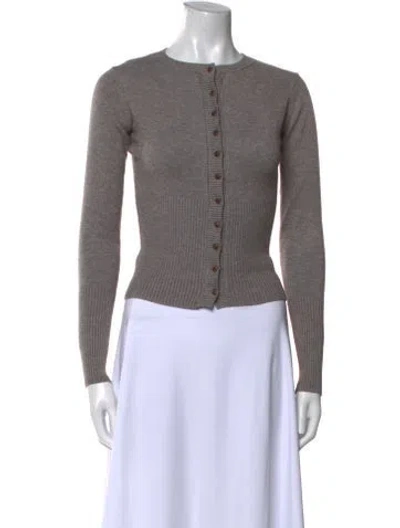 Pre-owned Frankies Bikinis Crew Neck Sweater In Gray