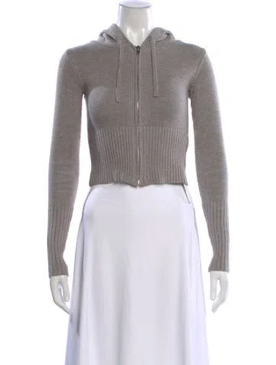Pre-owned Frankies Bikinis Crew Neck Sweater In Gray