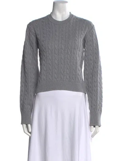 Pre-owned Frankies Bikinis Crew Neck Sweater In Gray