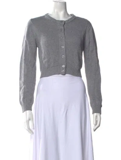 Pre-owned Frankies Bikinis Crew Neck Sweater In Gray