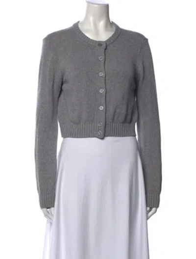 Pre-owned Frankies Bikinis Crew Neck Sweater In Grey