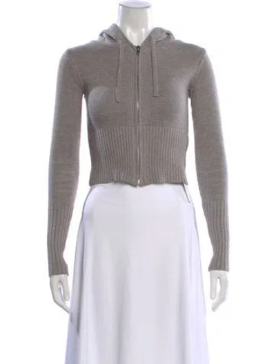 Pre-owned Frankies Bikinis Crew Neck Sweater In Grey