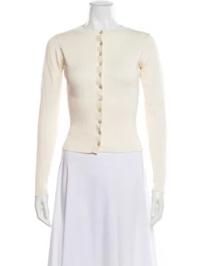 Pre-owned Frankies Bikinis Crew Neck Sweater In Neutral