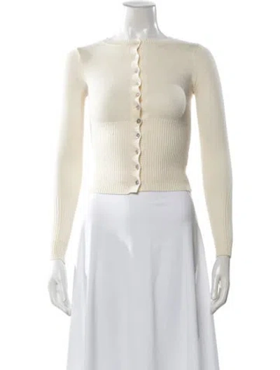 Pre-owned Frankies Bikinis Crew Neck Sweater In Neutral