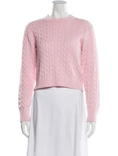 Pre-owned Frankies Bikinis Crew Neck Sweater In Pink