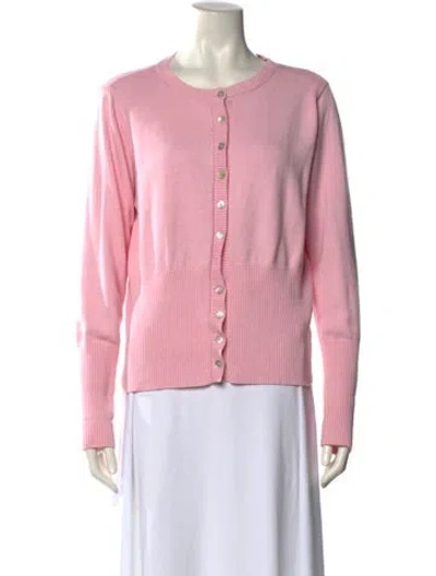 Pre-owned Frankies Bikinis Crew Neck Sweater In Pink