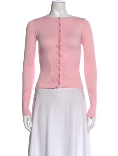 Pre-owned Frankies Bikinis Crew Neck Sweater In Pink