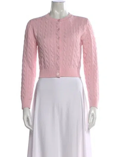 Pre-owned Frankies Bikinis Crew Neck Sweater In Pink