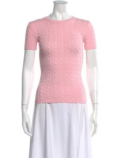 Pre-owned Frankies Bikinis Crew Neck Sweater In Pink