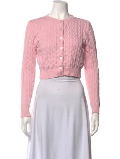 Pre-owned Frankies Bikinis Crew Neck Sweater In Pink