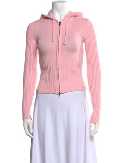 Pre-owned Frankies Bikinis Crew Neck Sweater In Pink