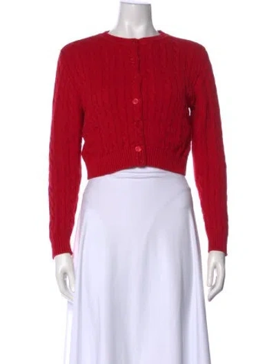 Pre-owned Frankies Bikinis Crew Neck Sweater In Red