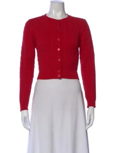 Pre-owned Frankies Bikinis Crew Neck Sweater In Red