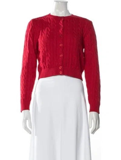 Pre-owned Frankies Bikinis Crew Neck Sweater In Red
