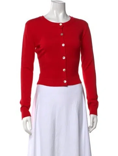 Pre-owned Frankies Bikinis Crew Neck Sweater In Red